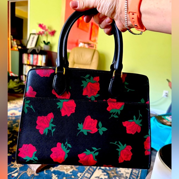 Kate Spade Rose Toss Printed Medium Satchel🌹 - Picture 5 of 6